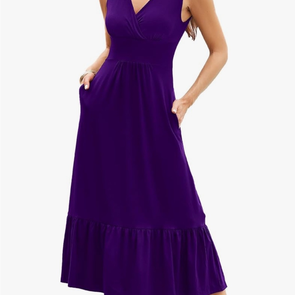 Purple Sleeveless Maxi Dress Long Casual Dress NEW w/out tags never worn!